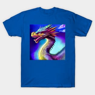 Purple and Gold Cloud Dragon T-Shirt